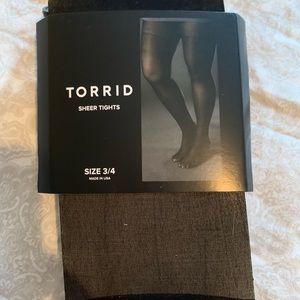 NWT Torrid Black Sheer Tights Size 3/4